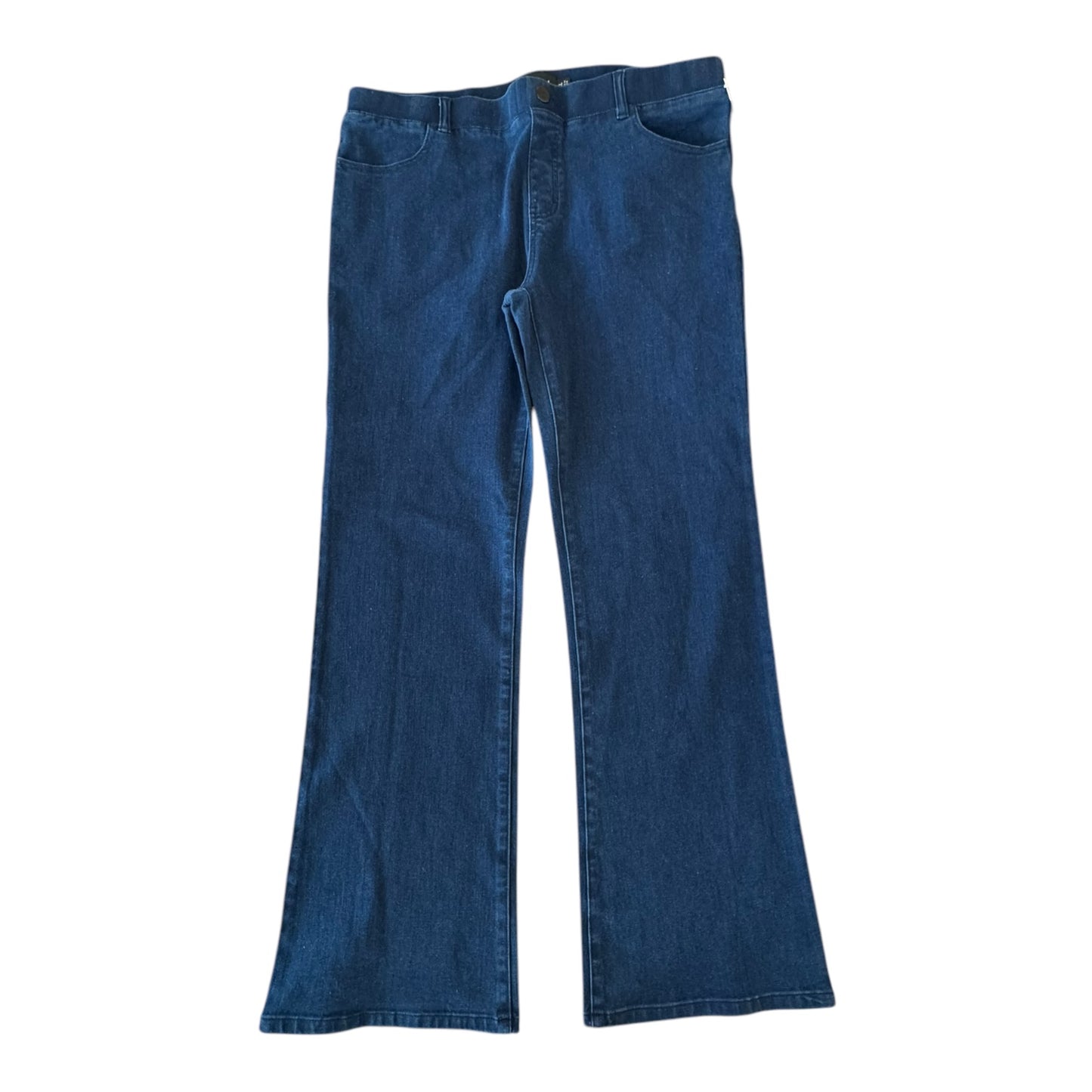 Jeans Boot Cut By Betabrand In Blue Denim, Size:Xl