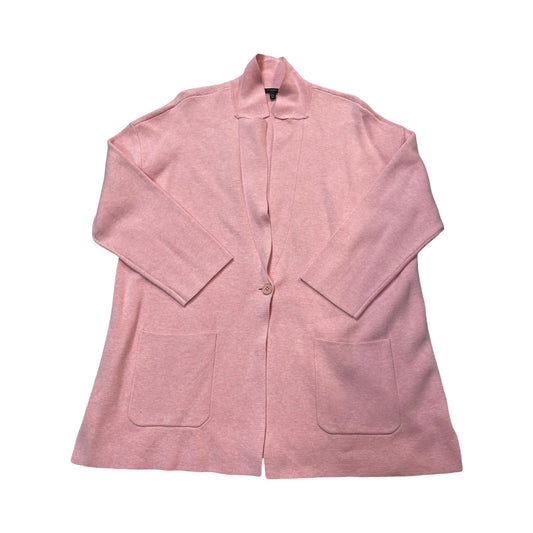 Sweater Cardigan By Talbots In Pink, Size:2X