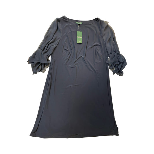 Dress Party Midi By Lauren By Ralph Lauren In Navy, Size:18