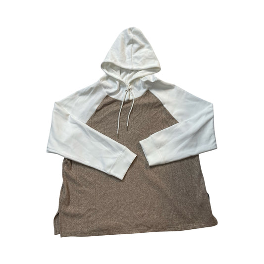 Sweatshirt Hoodie By Tribal In Brown & White, Size:Xl