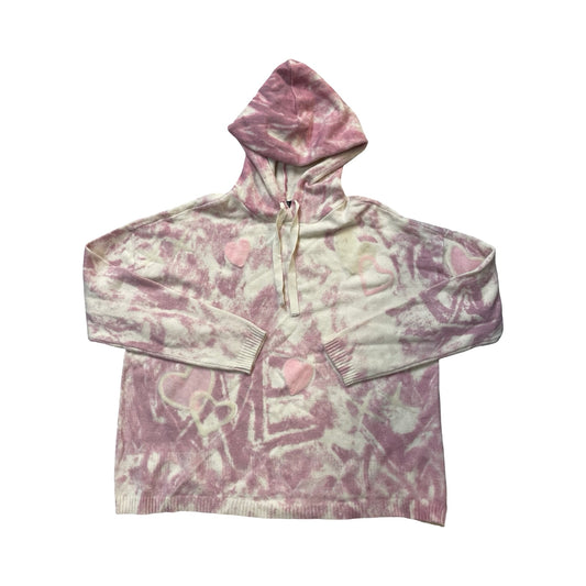 Sweater By Charlie B In Pink & White, Size:Xl