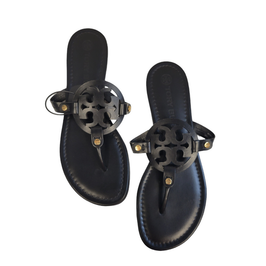 Tory Burch Miller Leather Thong Sandals In Blu