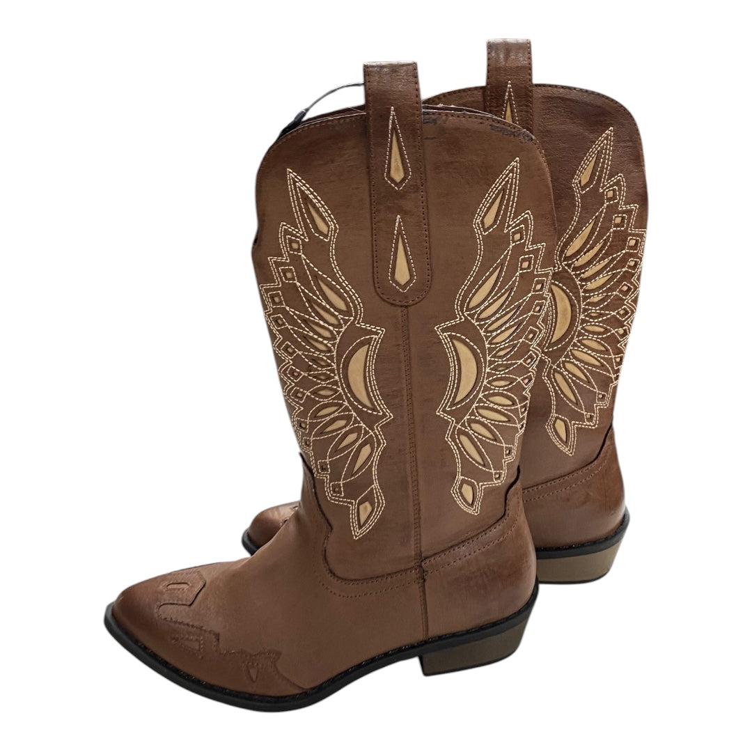 Boots Mid-Calf Flats By Coconuts In Brown, Size:6.5