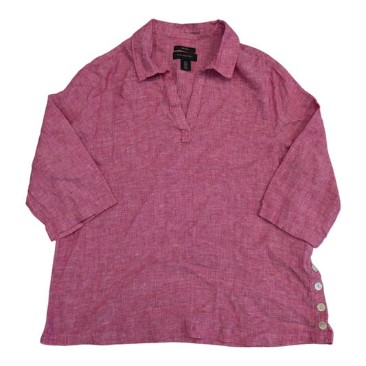 Top Ss By Tahari By Arthur Levine In Pink, Size:1X