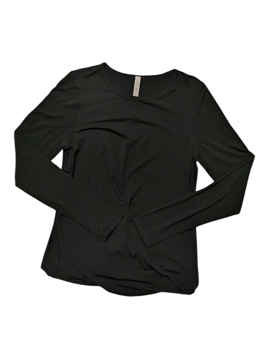 Athletic Top Ls Crewneck By Lululemon In Black, Size:10