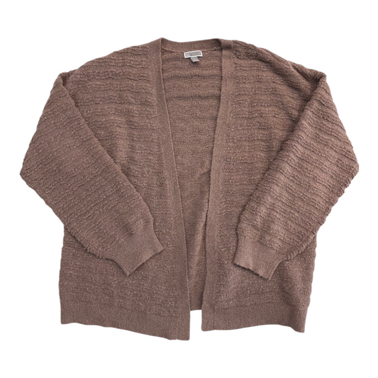 Sweater Cardigan By Chelsea 28 In Taupe, Size:Xl