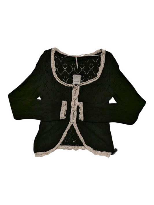 Sweater Cardigan By Free People In Black, Size:M