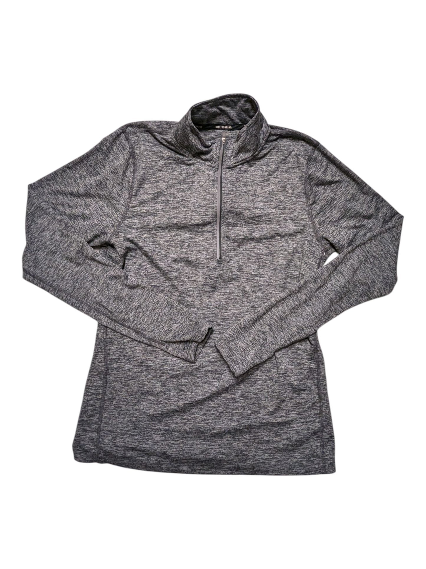 Athletic Top Ls Collar By Nike In Grey, Size:M