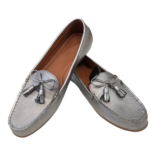 Shoes Designer By Coach In Silver, Size:9