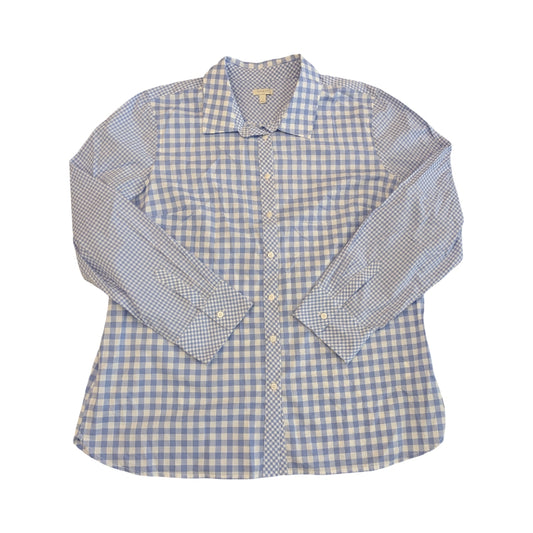 Top Ls By Talbots In Checkered Pattern, Size:L