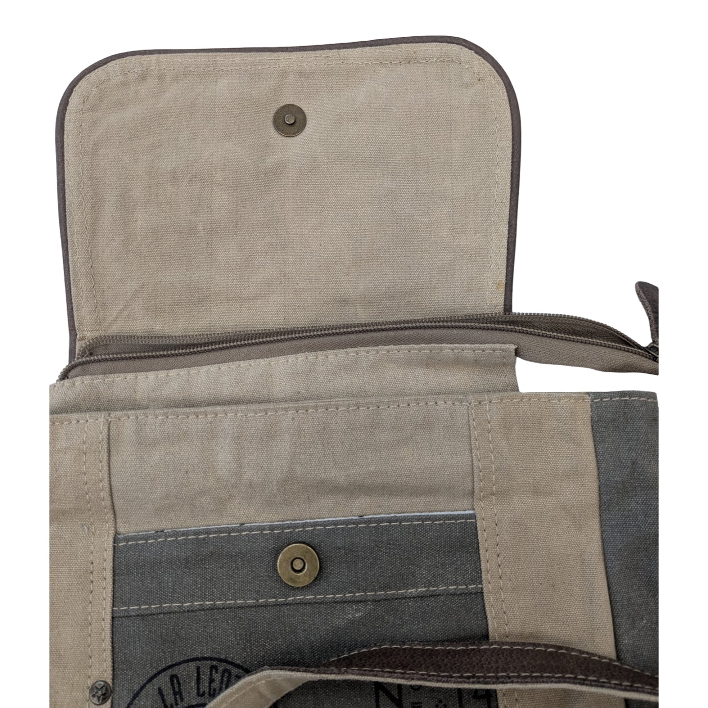 Handbag By Myra In Green & Tan, Size:Medium