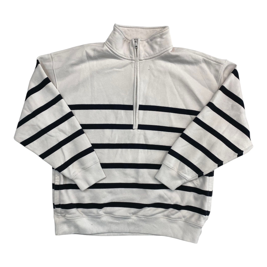 Sweatshirt Collar By Abercrombie And Fitch In Striped Pattern, Size:Xl