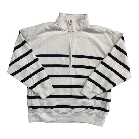 Sweatshirt Collar By Abercrombie And Fitch In Striped Pattern, Size:Xl