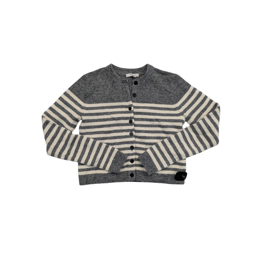 Sweater Cardigan By Madewell In Grey & White, Size:M
