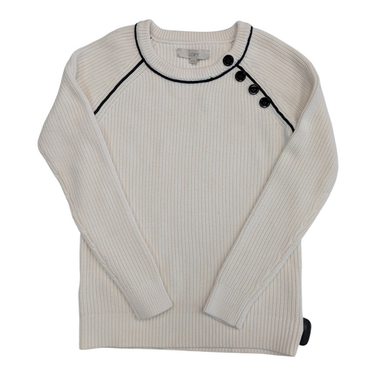 Sweater By Loft In Cream, Size:Xs