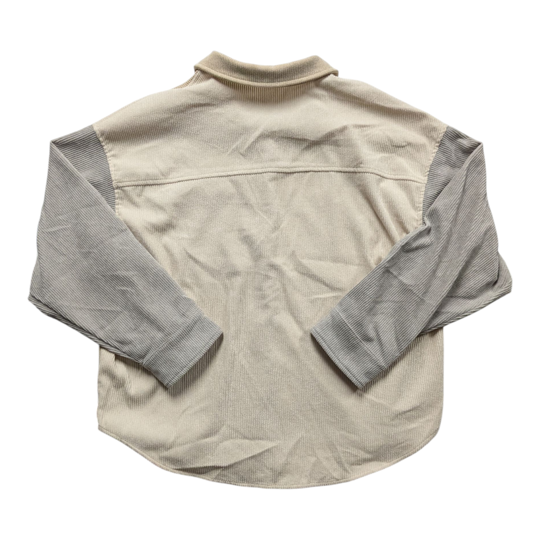 Jacket Shirt By Wishlist In Cream & Grey, Size:M