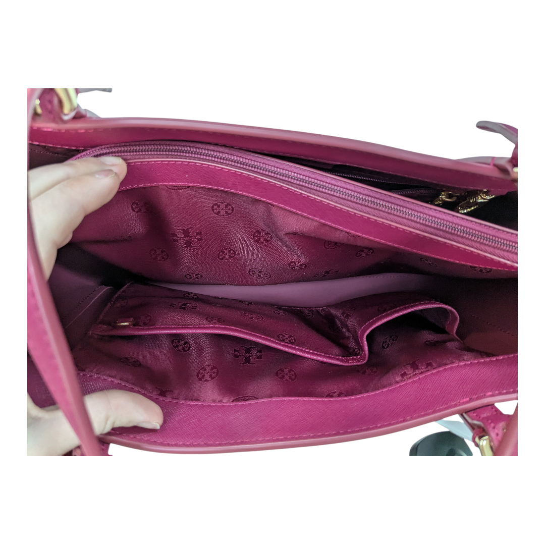 Handbag Designer By Tory Burch In Purple, Size:Medium
