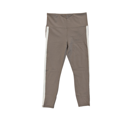 Athletic Leggings By Athleta In Brown & Cream, Size:M