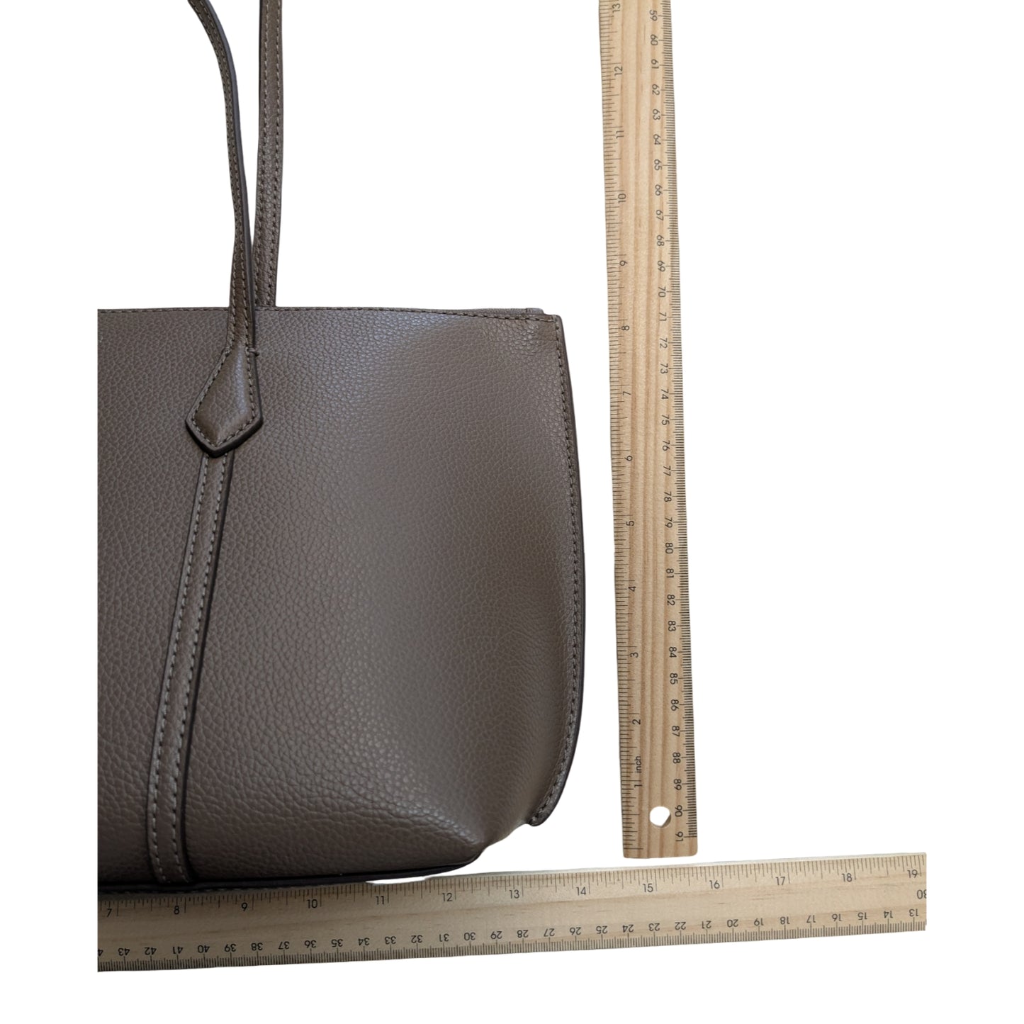 Handbag Designer By Tory Burch In Taupe, Size:Small