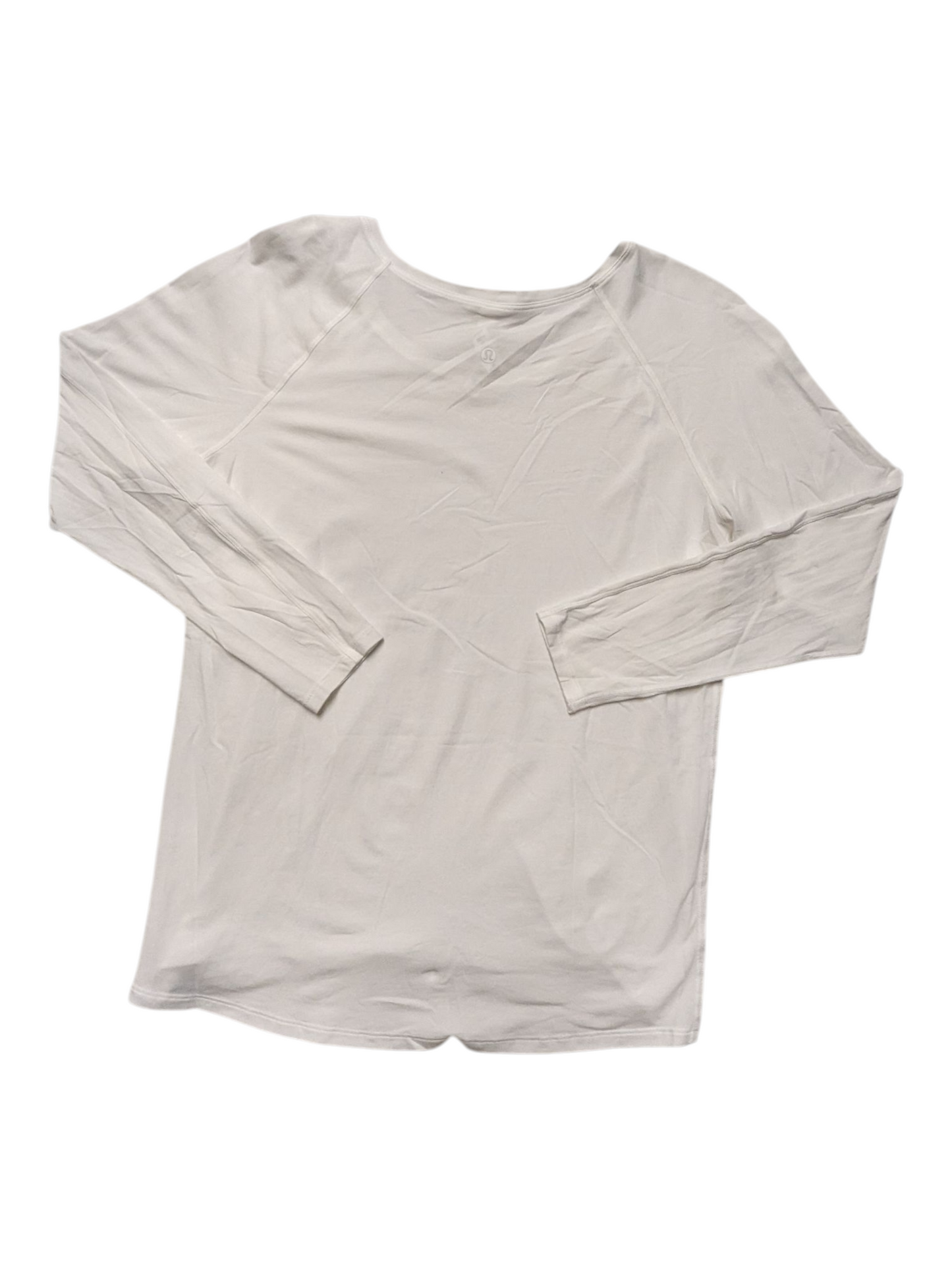 Athletic Top Ls Crewneck By Lululemon In White, Size:10