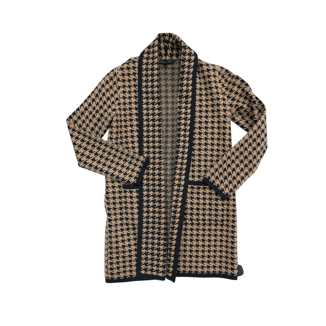 Sweater Cardigan By Ann Taylor In Black & Brown, Size:S