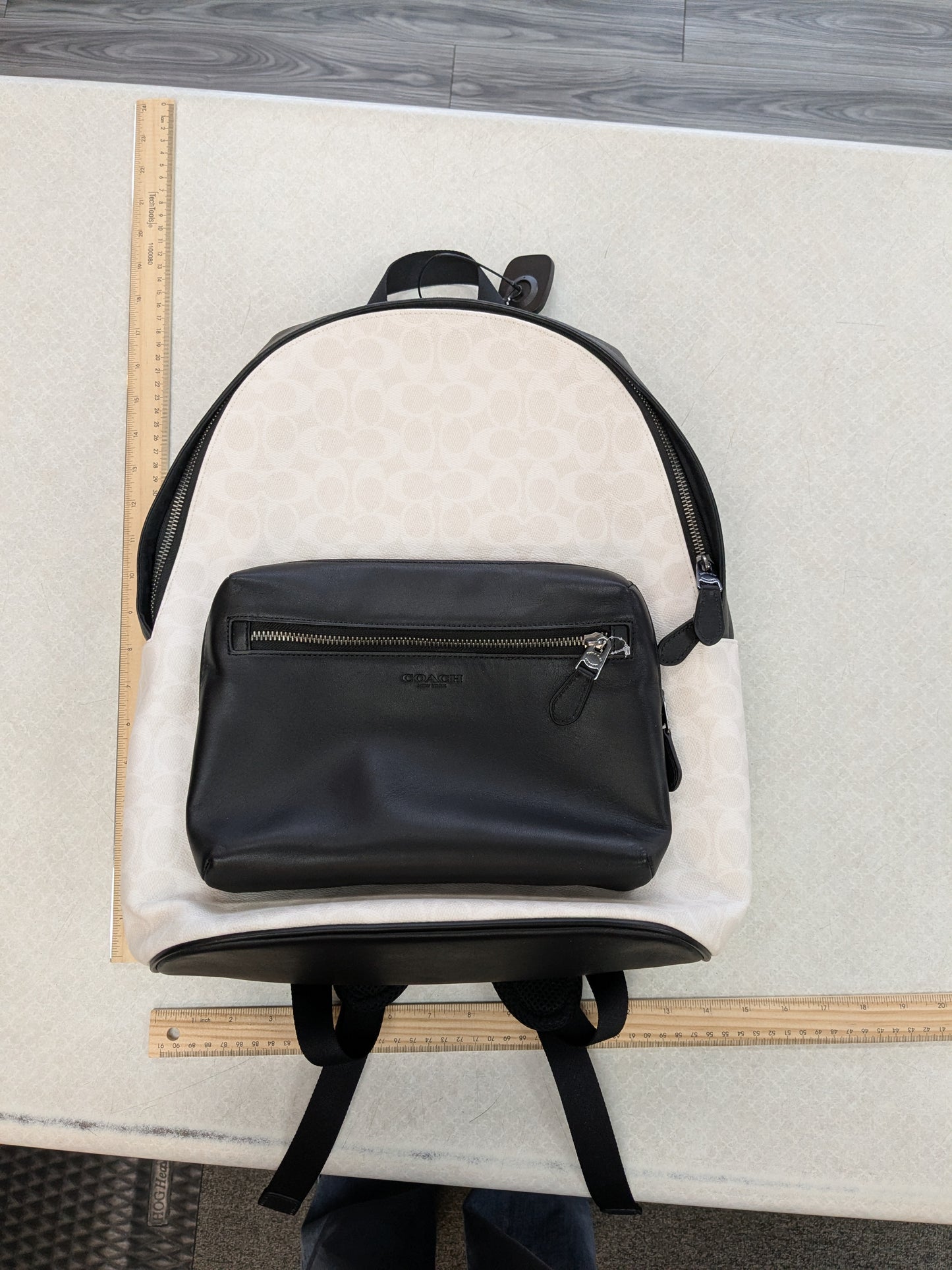 Backpack Designer By Coach In Black & White, Size:Large