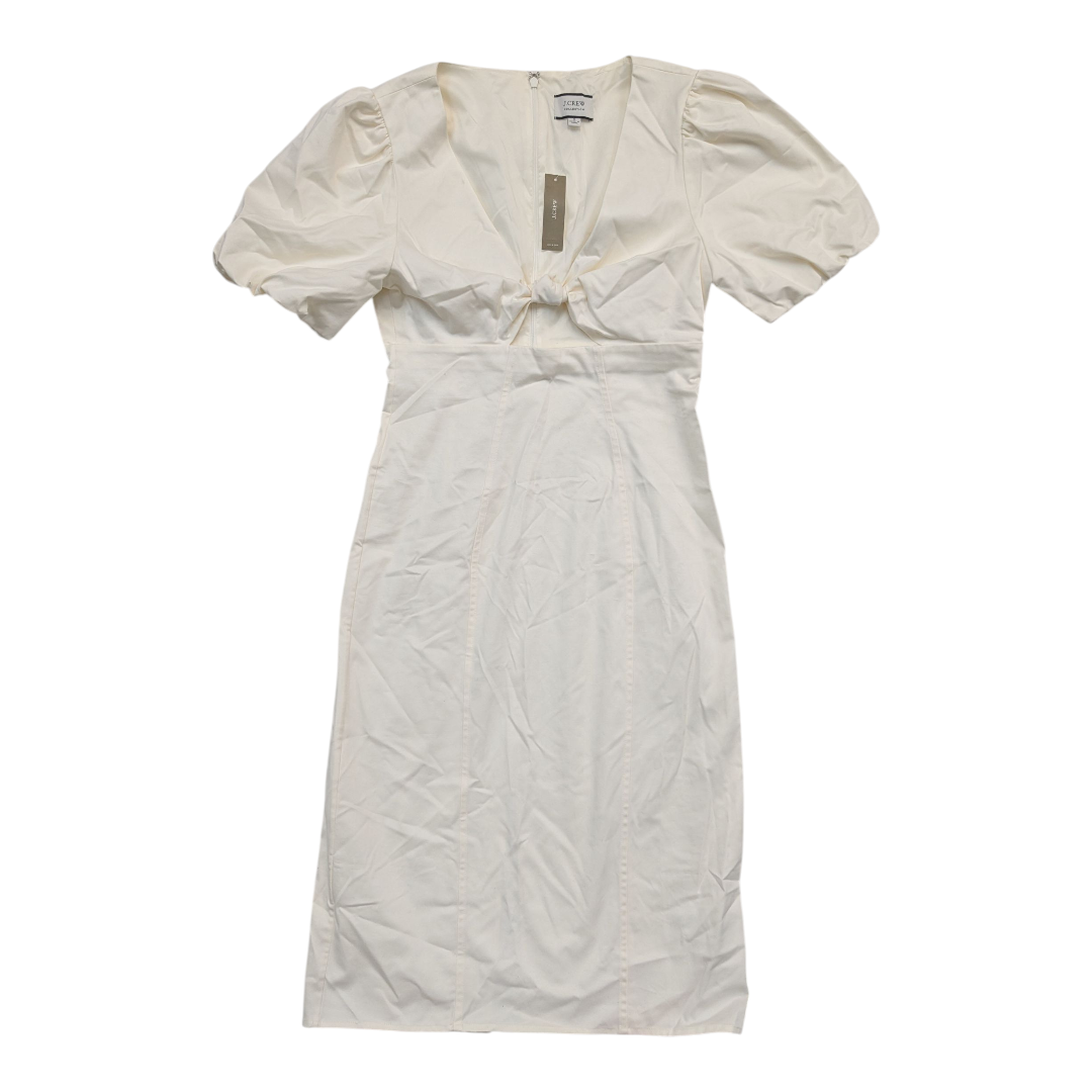 Dress Casual Midi By J. Crew In Ivory, Size:8
