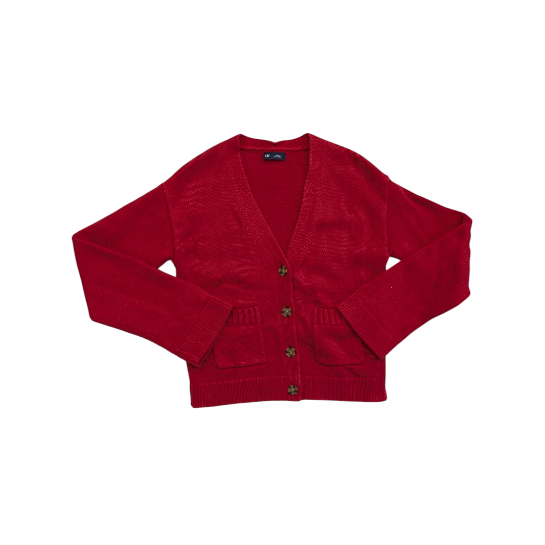 Sweater Cardigan By Gap In Red, Size:Xs