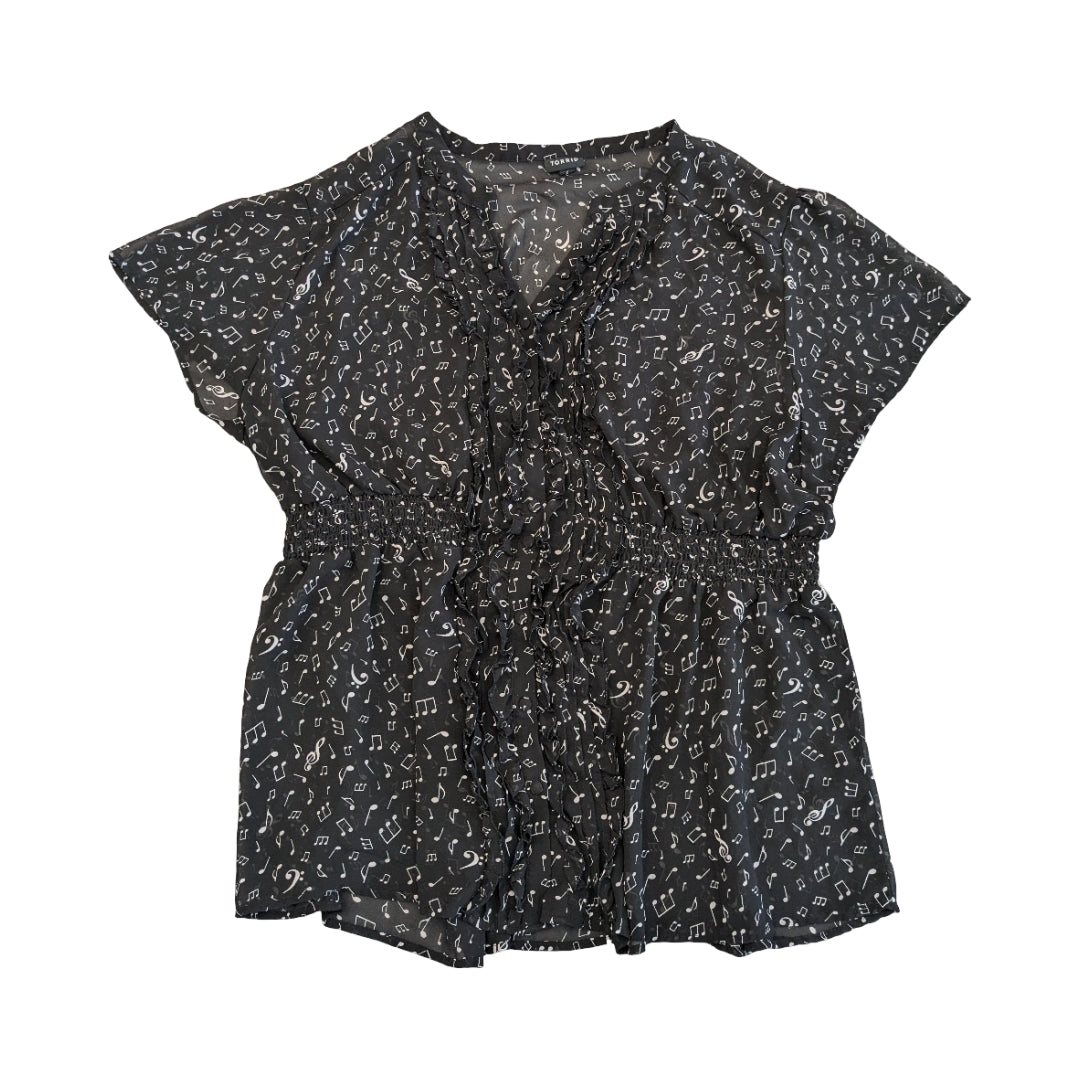 Top Ss By Torrid In Black & White, Size:4X