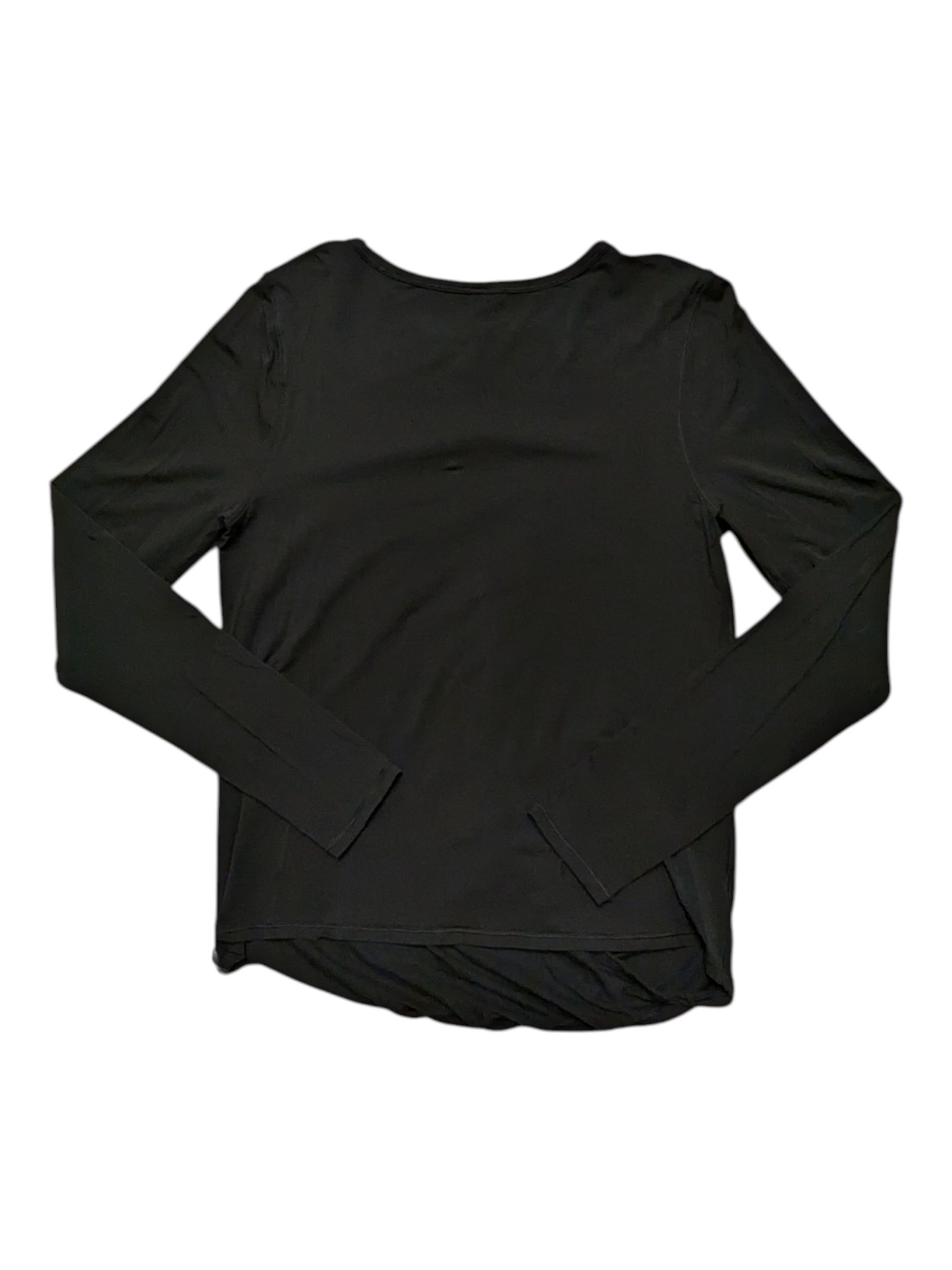 Athletic Top Ls Crewneck By Lululemon In Black, Size:10