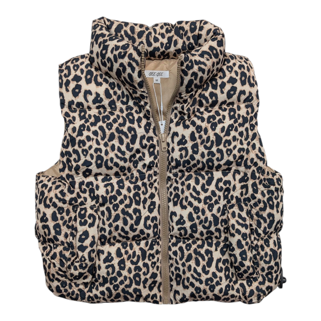 Vest Puffer & Quilted By Cmc In Animal Print, Size:M