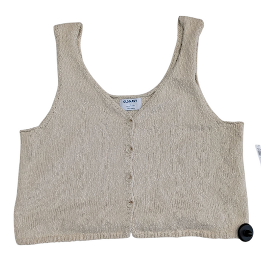 Top Sleeveless By Old Navy In Tan, Size:Xl