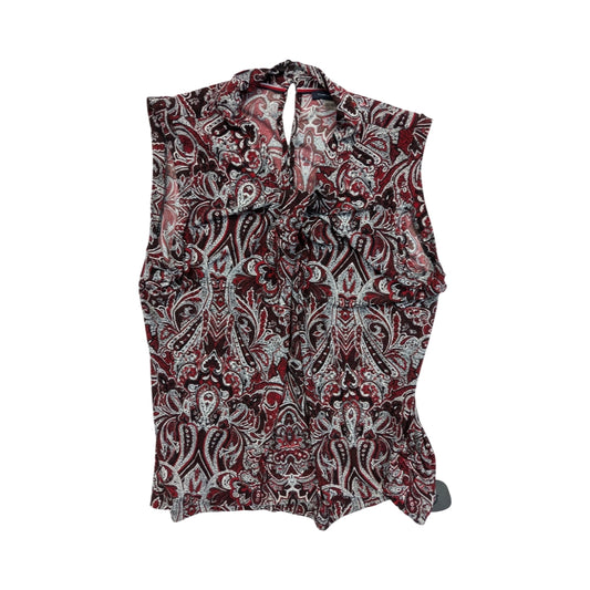 Top Sleeveless By Tommy Hilfiger In Black & Red, Size:Xl