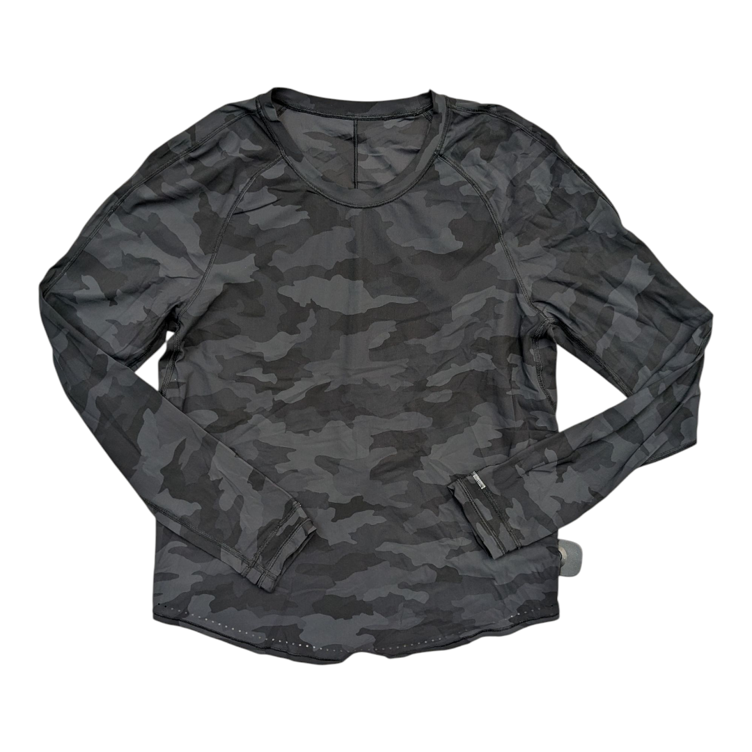 Athletic Top Ls Collar By Lululemon In Black, Size:S