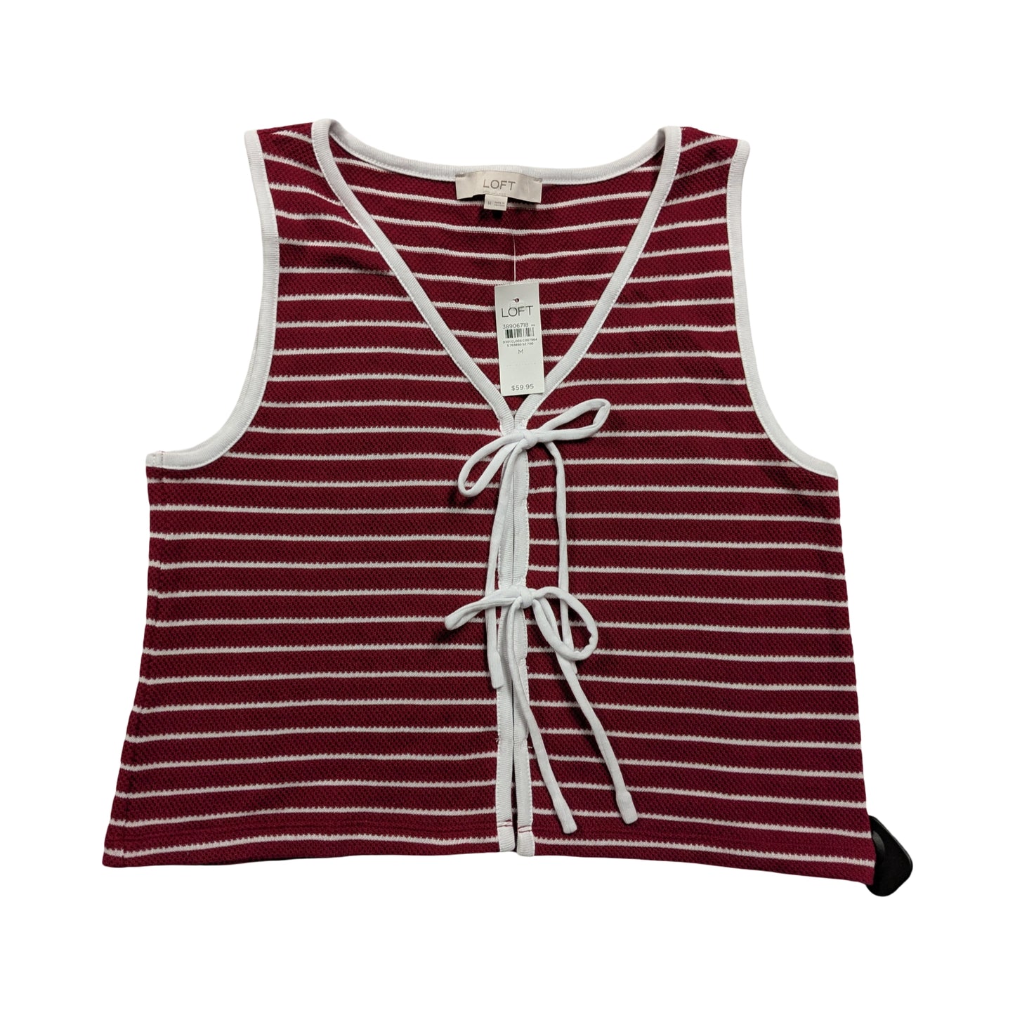 Top Sleeveless By Loft In Red, Size:M