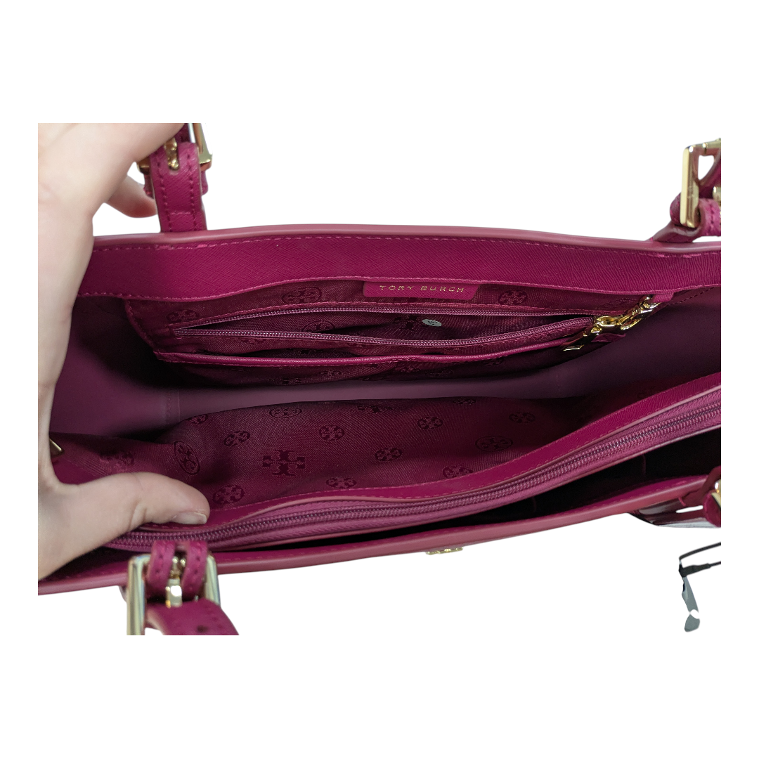 Handbag Designer By Tory Burch In Purple, Size:Medium