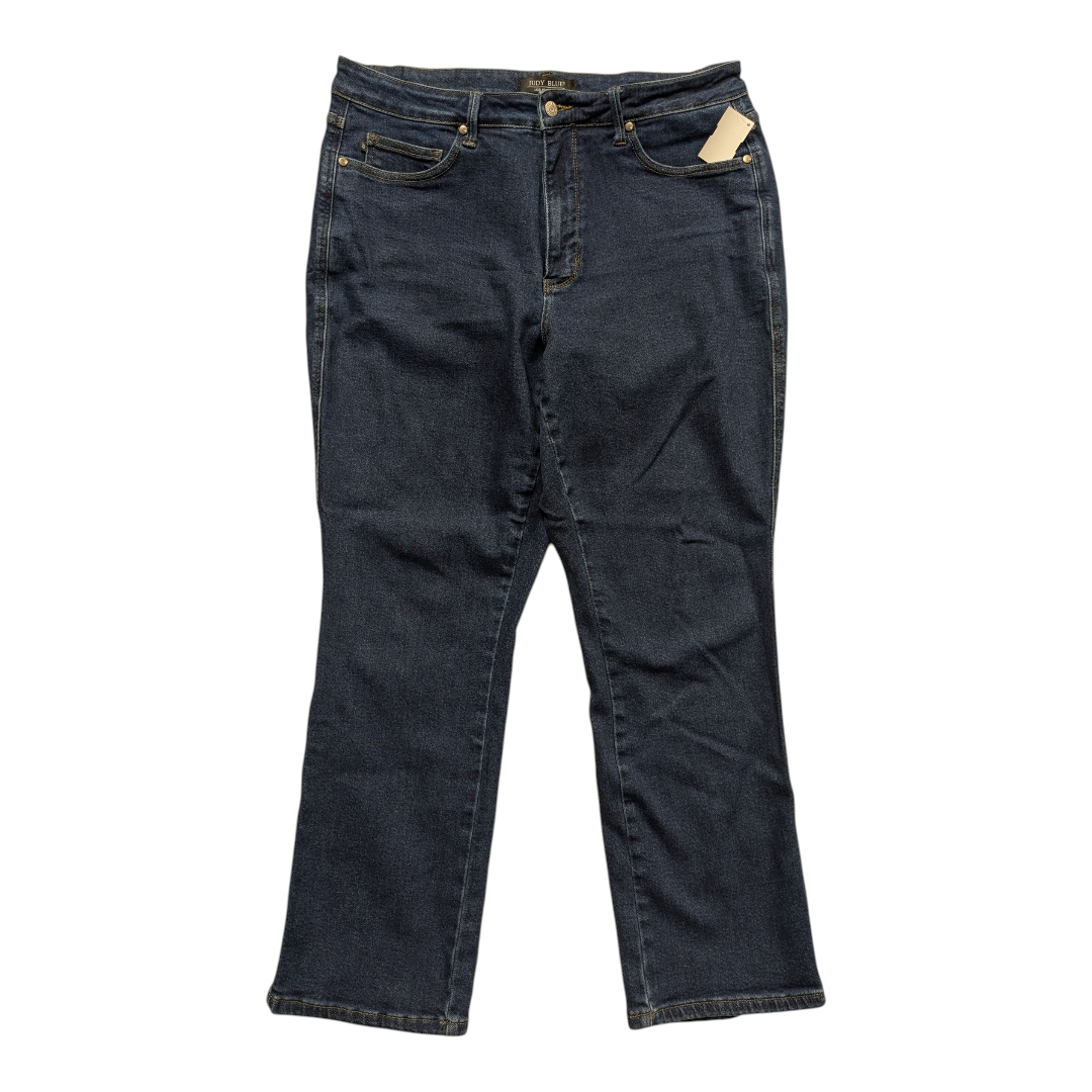 Jeans Straight By Judy Blue In Blue Denim, Size:18