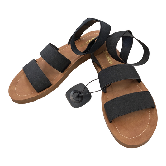 Sandals Flats By Cushionaire In Black, Size:8.5