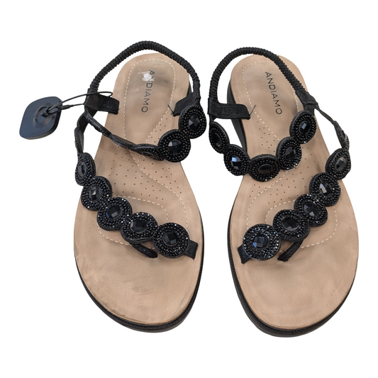 Sandals Flats By Cmc In Black, Size:8.5