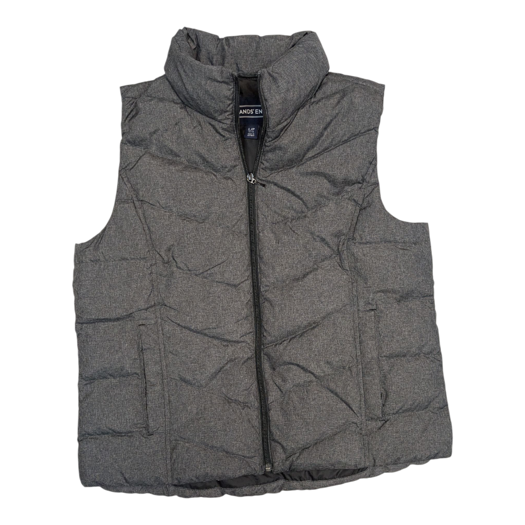 Vest Puffer & Quilted By Lands End In Grey, Size:22Womens