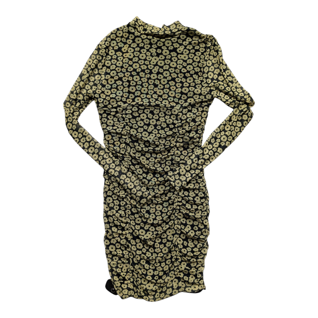 Dress Casual Midi By Glamorous In Black & Yellow, Size:Xs