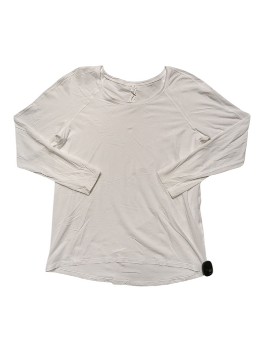 Athletic Top Ls Crewneck By Lululemon In White, Size:10