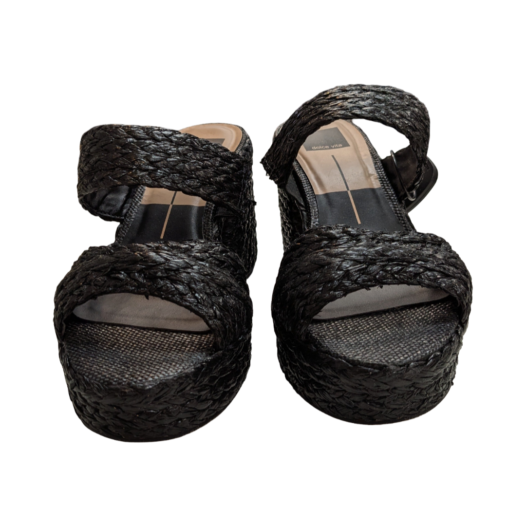 Sandals Heels Block By Dolce Vita In Black, Size:8.5