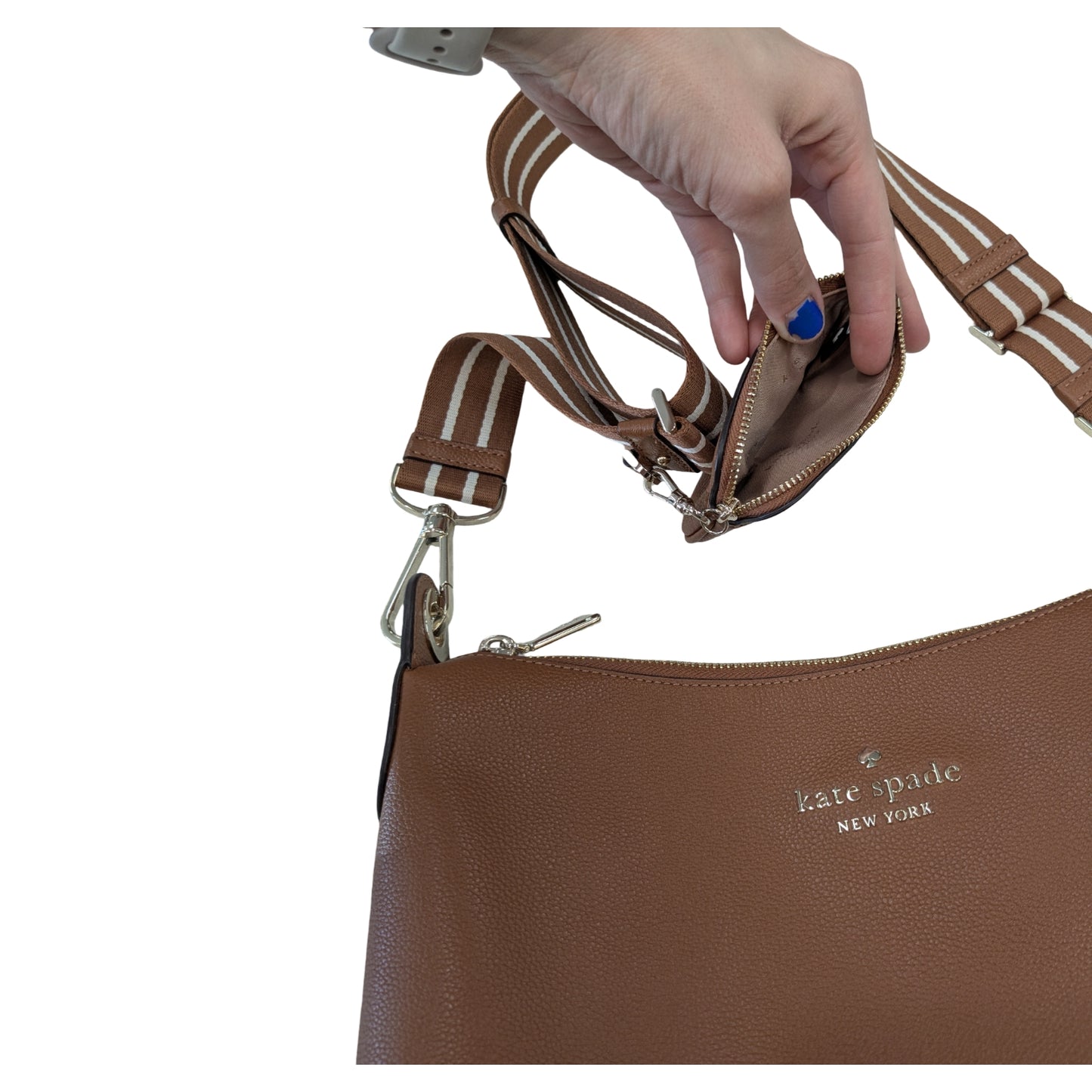 Handbag Designer By Kate Spade In Brown, Size:Medium