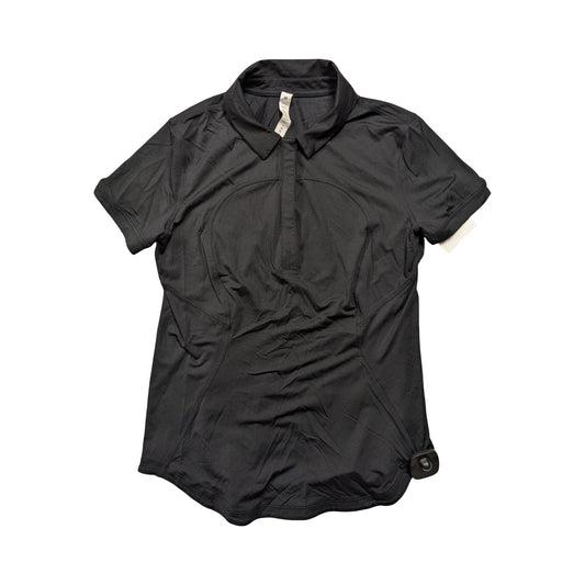 Athletic Top Ss By Lululemon In Black, Size:6