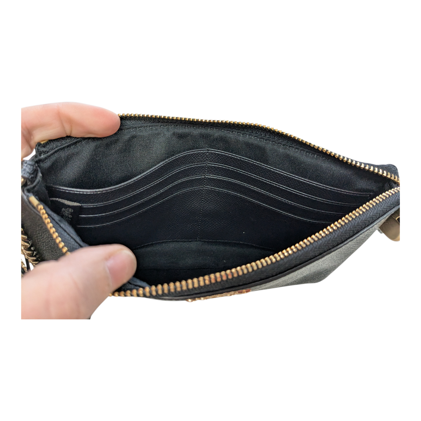 Wristlet Designer By Coach In Black, Size:Small