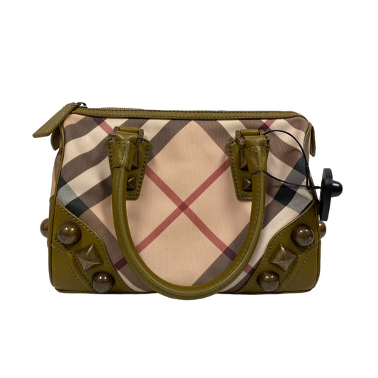 Check Medium Bowling Bag in Olive Green - Women